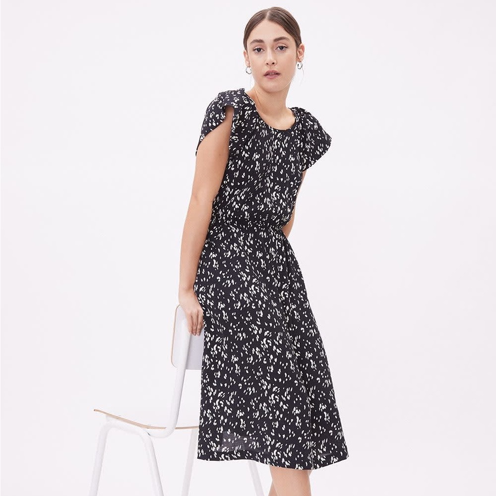 RW&Co Black and White Midi Dress